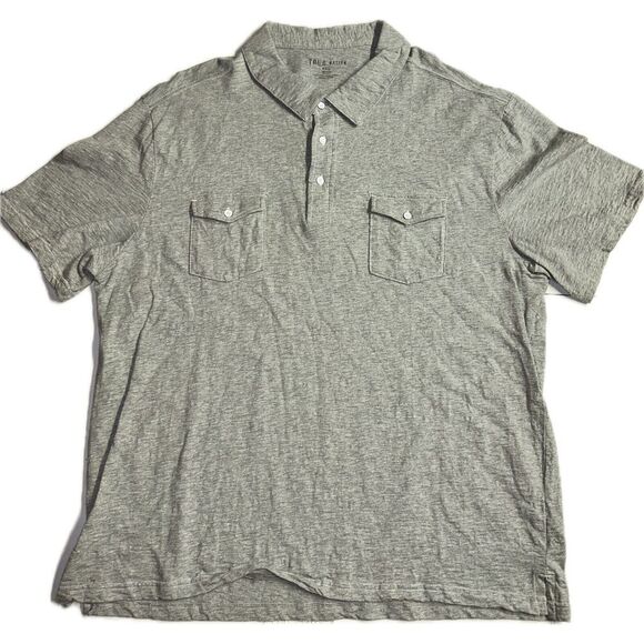 Other - True Nation Gray Polo Shirt Short Sleeve‎ Men's Size 2XL
